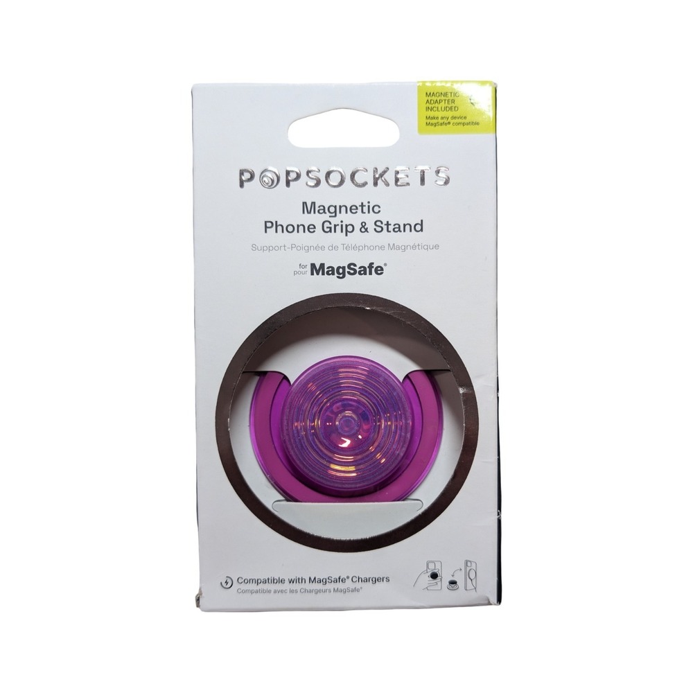 37-O PopSockets PopGrip Magnetic Phone Grip & Stand MagSafe - Purple Iridescent